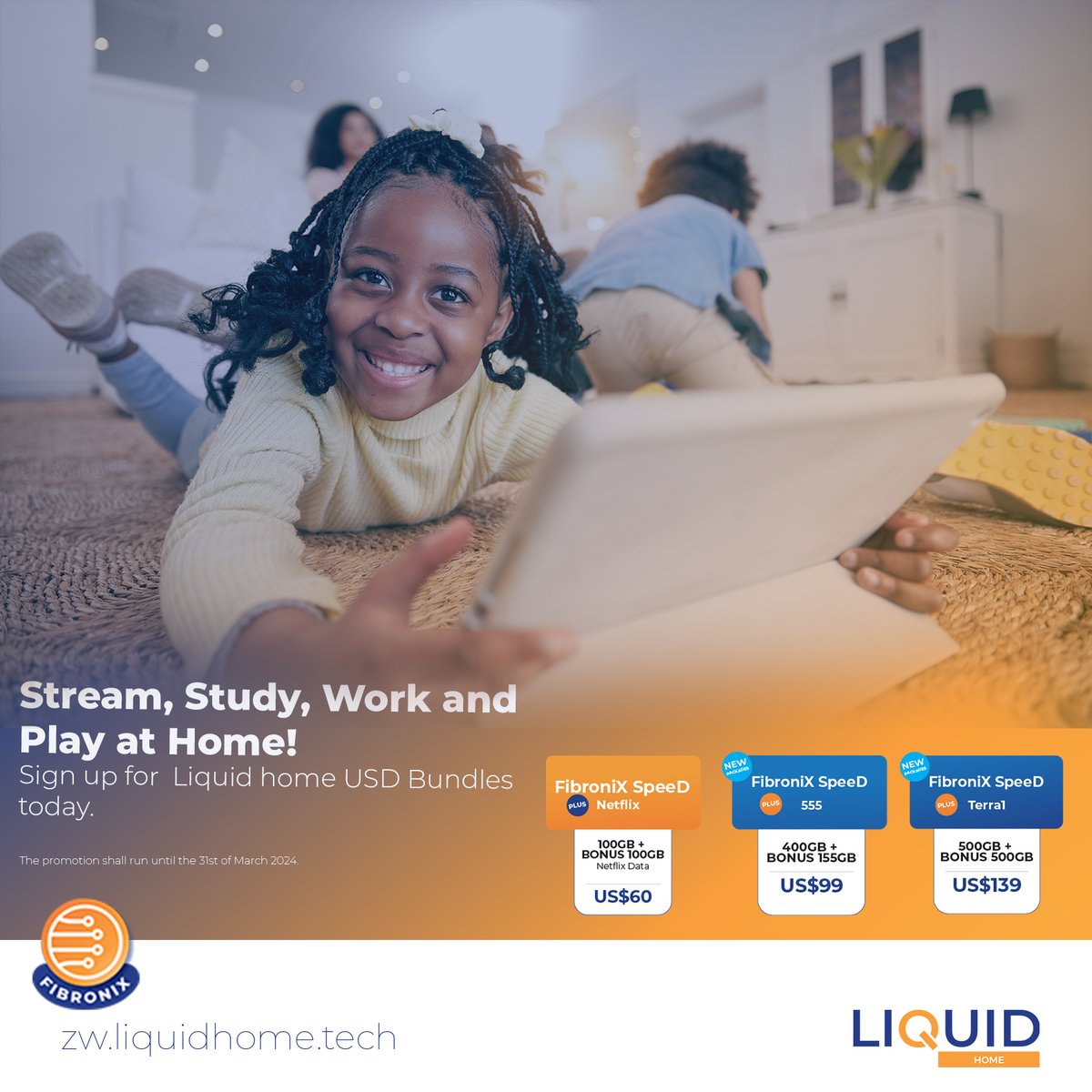 Embrace the ultimate in convenience! Stream, study, work, and play from the comfort of your home. Take advantage of the incredible Liquid Home USD Bundles promotion Sign up now! loom.ly/met8TGM #LiquidHome #USDInternetBundles #wherespeedlives