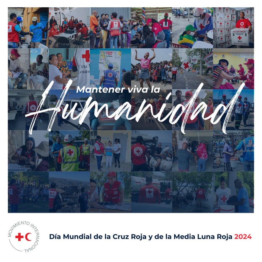Feliz día Internacional de la Cruz Roja y de la Media Luna Roja 2024.
#RedCrossDay
#160añosDeHumanidad