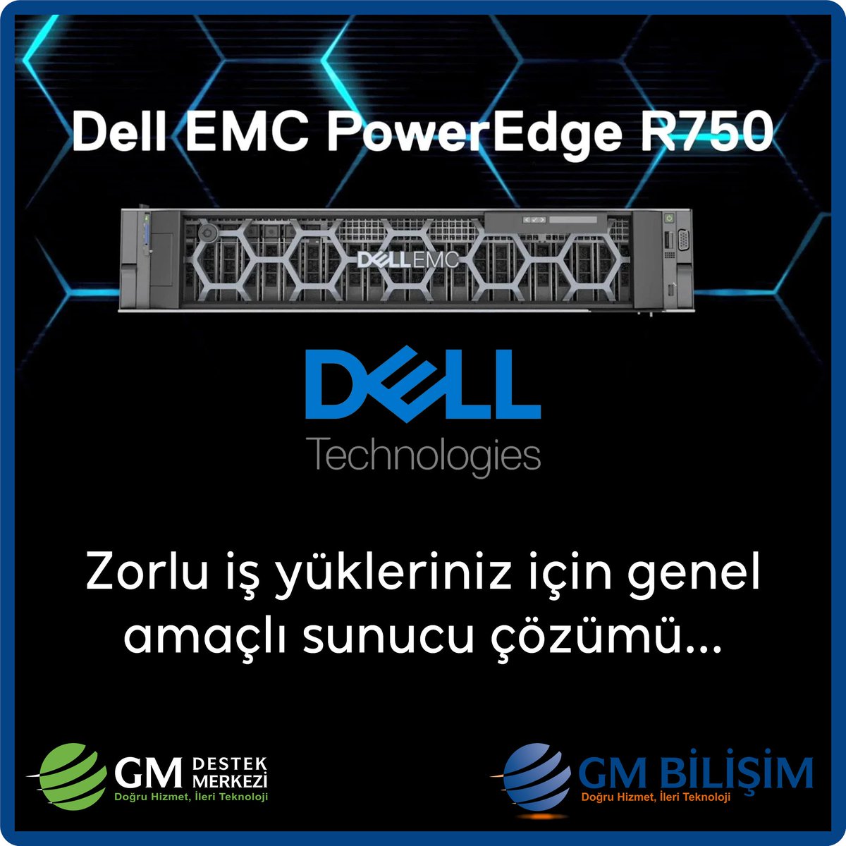 Dell EMC PowerEdge R750 Serisi sunucular, GM Bilişim farkı ile... #Dell #PowerEdge #Türkiye #R750 #Sunucu #Server #KOBİ
