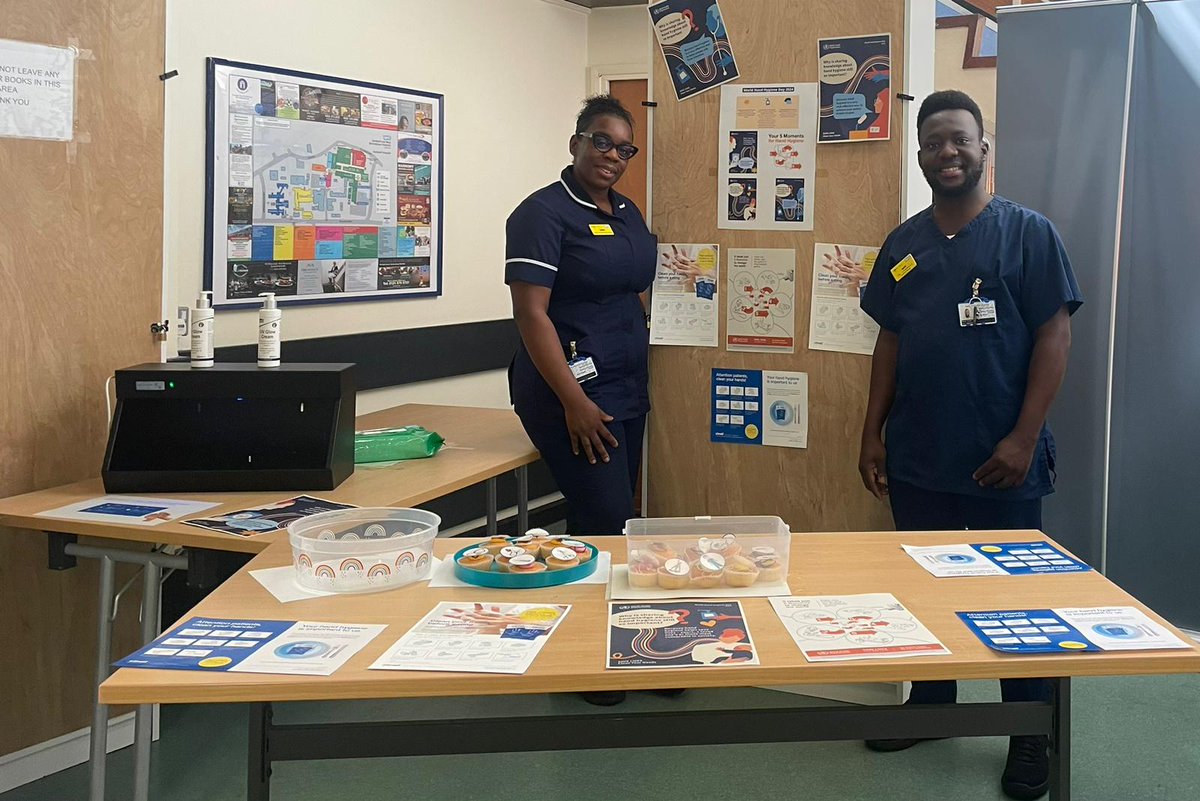 Sandwell Team <a href="/SWBHnhs/">SWB NHS Trust</a> promoting patient hand hygiene for World Hand Hygiene Day