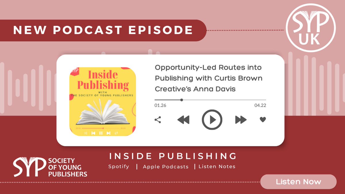 We have a new podcast episode out!Evie Coley talks to @cbcreative founder, Anna Davis, about the opportunities that the CBC run to help make that all important step to get into publishing and authorship. Link: thesyp.org.uk/members-area/r…