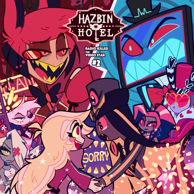 #HazbinHotel #HazbinHotelFanart ハズビンホテル2話感想突然始まるテレビVSラジオの悪魔ソングたのし〜!喧嘩すると街のブレーカーが落ちるのはた迷惑がすぎる蛇のペンシャスが仲間入り。まだあまり信用ができない。声優さんがアダムと同じ上田燿司さんでびっくり。こんなに演じ分けられるんだ… 