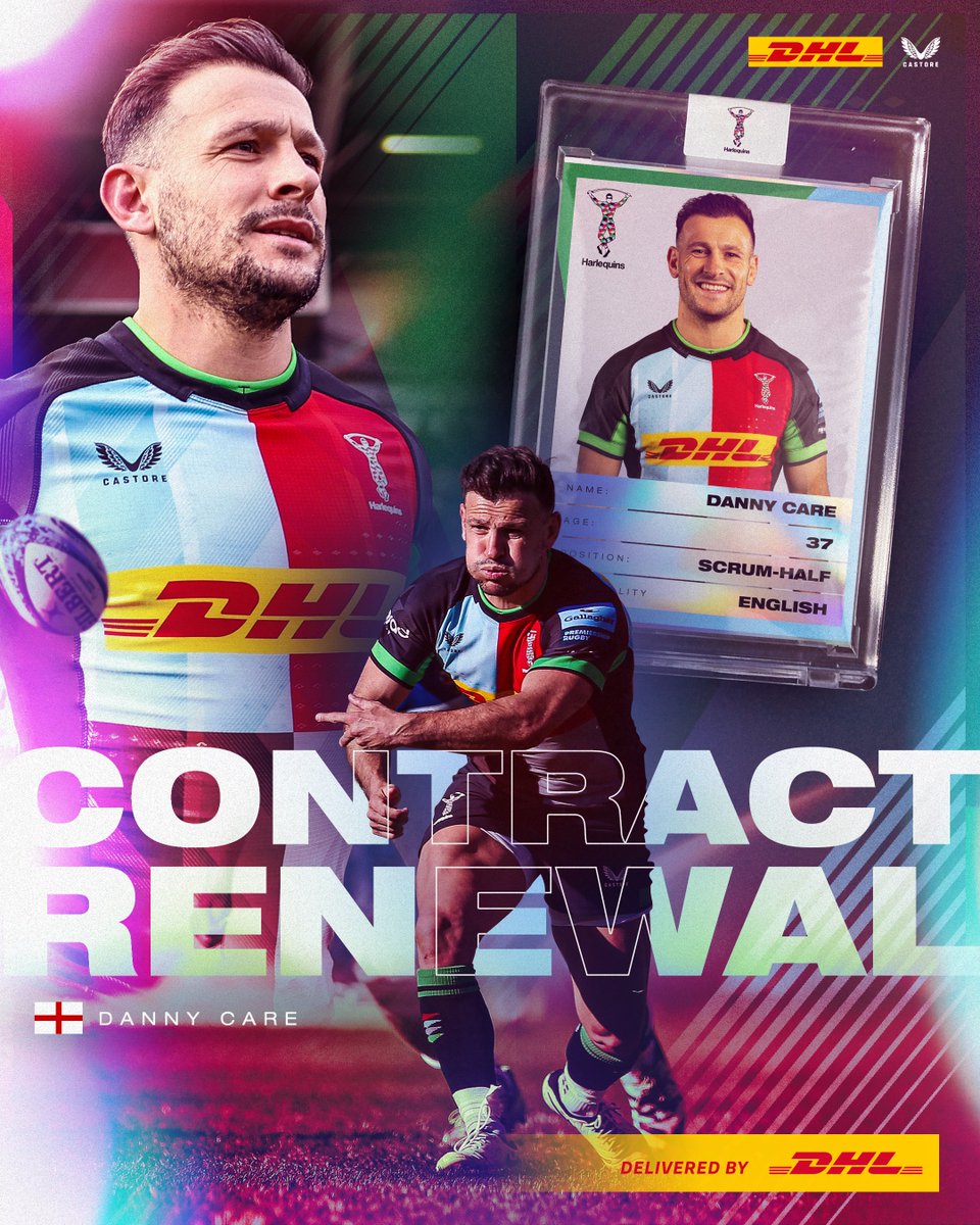 The legend continues ✨ We are thrilled to announce that @dannycare has agreed a new contract with the Club! 📲 quins.co.uk/Article/danny-… 📦 Delivered by @DHLRugbyUK #COYQ #DC9
