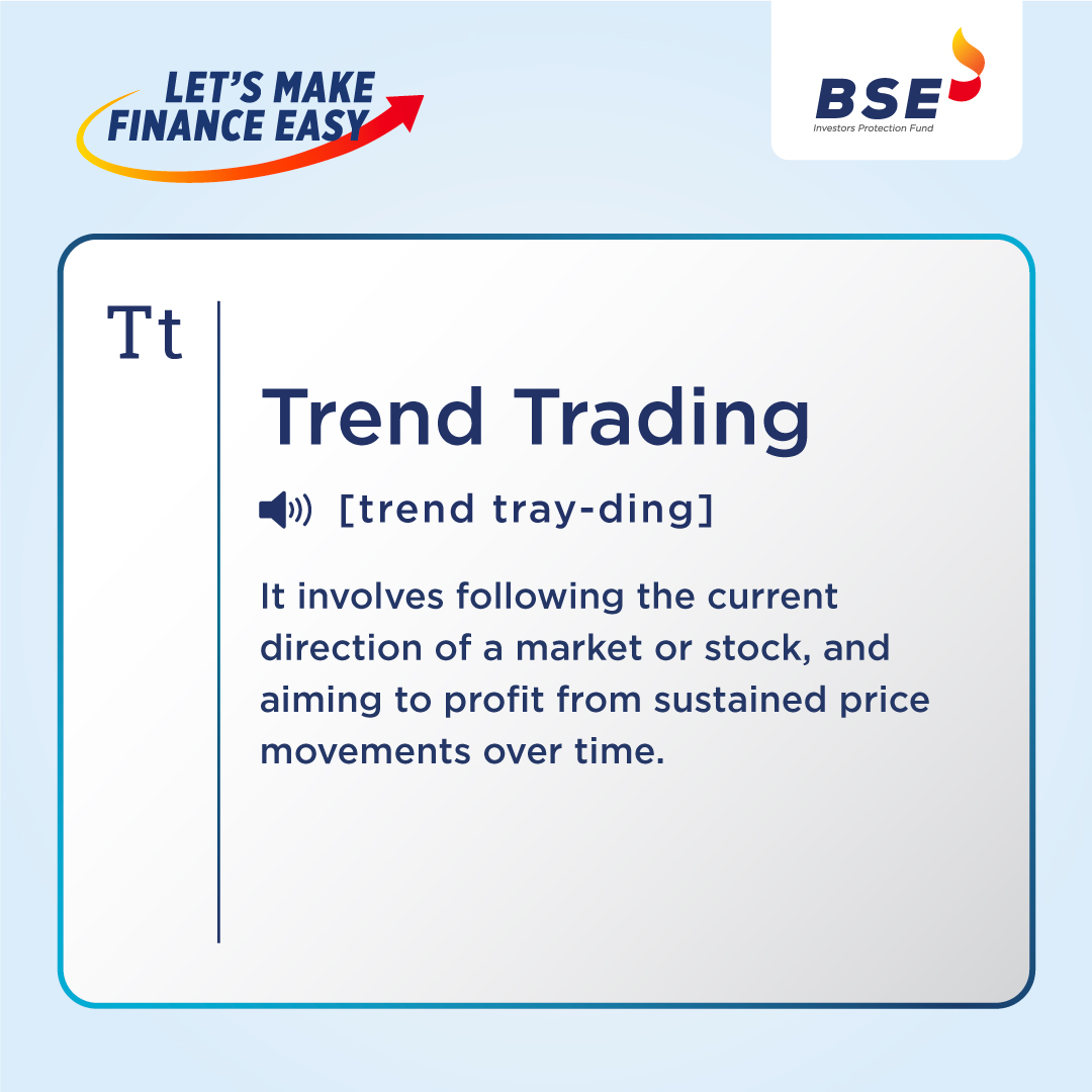 #LetsMakeFinanceEasy In this strategy, traders identify and capitalize on momentum of an asset's price movement, whether it's upward or downward The idea is to enter trades in the direction of prevailing trend, buying when prices are rising and selling when they are falling