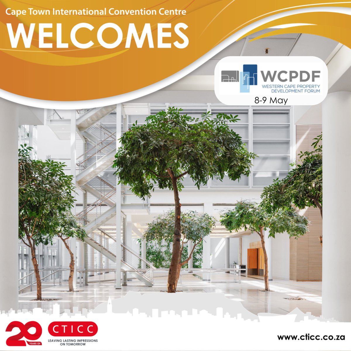 We welcome back the Western Cape Property Development Forum, addressing industry challenges.

#20YearsOfExcellence
#20YearsOfCTICC
#WCPDF2024