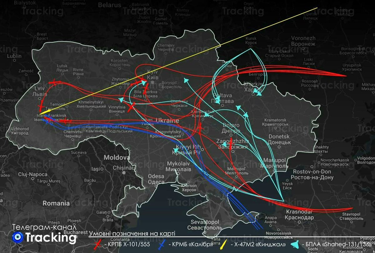 ❗️BREAKING || RUSSIA ATTACKS UKRAINE ENERGY
'The massive missile strike by Putin,'
-- V. Zelensky
'More than 50 missiles and 20 Geran-2 drones attacked the critical infrastructure in Lviv, Vinnytsia, Kyiv, Poltava, Kirovohrad, Zaporizhzhya, Ivano-Frankivsk regions.'