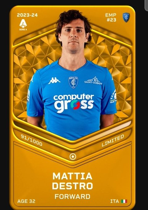Here is the giveaway on 
<a href="/Sorare/">Sorare</a>
 hope you Will enjoy👏 
JUST GIVE ME A FOLLOW❤️
RETWEET🔄🔄
FOLLOW THIS ACCOUNT instagram.com/ivan.prosdocim…🚨
AND SEND PROOF!!!

Still buying galleries if anyone is interested!🤝just let me know in the dm!