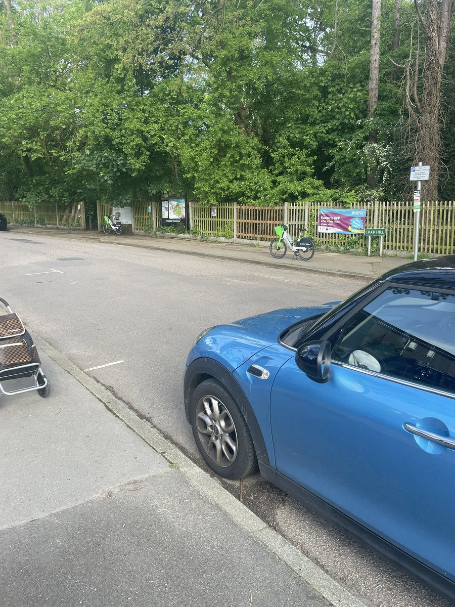 NDT7941's tweet photo. @RVResidents is there anything we can do about all the Lime bikes left around Ravensbourne Ave &amp; Crab Hill this morning - 7 left on pavements between the two BPP entrances! https://t.co/H0n2UI5Whb