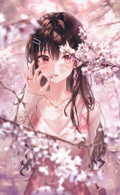 「桜 上半身」のTwitter画像/イラスト(新着)