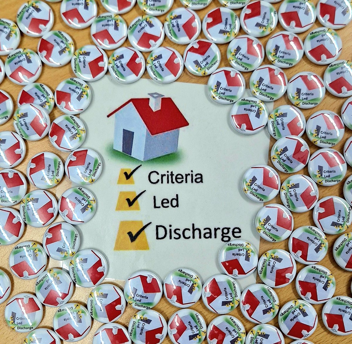 Criteria led discharge badges are now being circulated on the unit to all Nurses that are CLD competent and the MDT when they independently identify appropriate patients. Little recognitions for the amazing work being done on the unit #Empowerment #teamwork #CLD