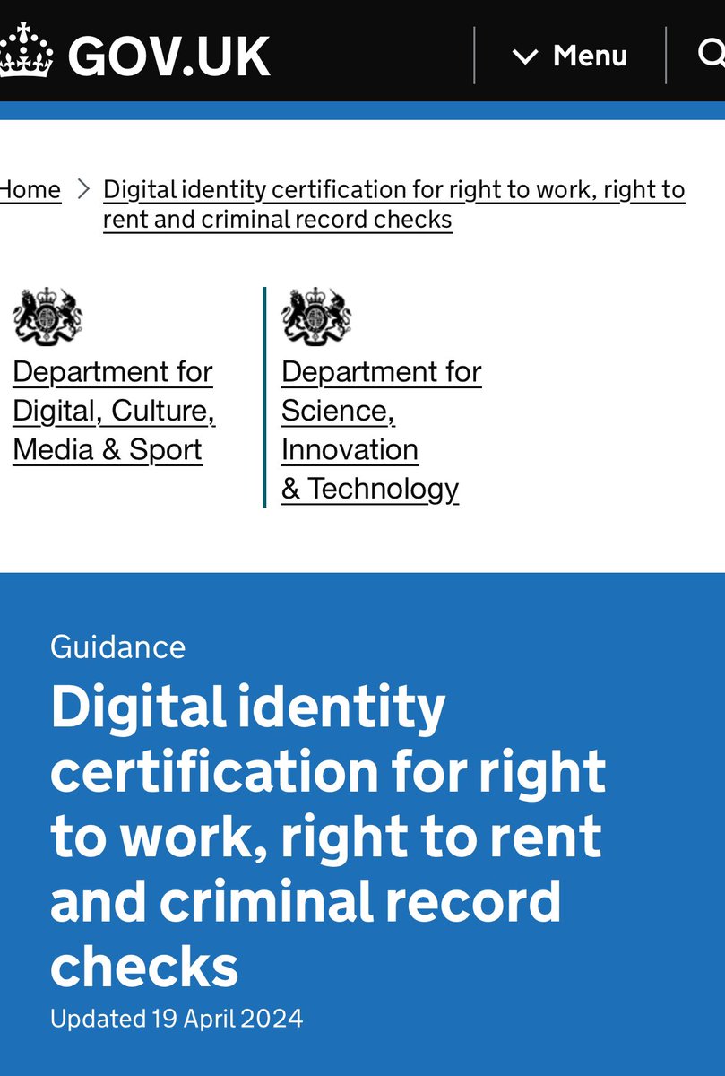 UK - Digital ID. It won’t be ‘mandatory’ but in order to ▪️Work ▪️Rent ▪️Open a bank account ▪️Contact HMRC ▪️Set up a business Just to make your life simpler… exactly as they said in Australia, before making it mandatory.