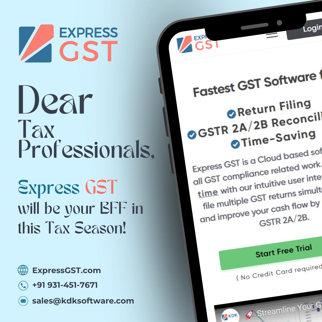 𝐓𝐚𝐱 𝐬𝐞𝐚𝐬𝐨𝐧? 𝐍𝐨 𝐬𝐰𝐞𝐚𝐭! 🌟
Let ExpressGST be your ultimate tax buddy! 💼
Subscribe now: bit.ly/ExpGST
#TaxSeason #ExpressGST #TaxBuddy #TaxSeason2024 #GSTFiling #GSTReturn