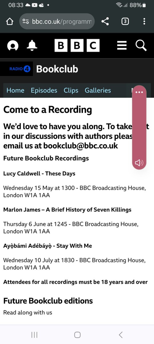 Wonderful authors and books coming up on @BBCRadio4 Bookclub. If you'd like to come along and ask a question email bookclub@bbc.co.uk for your (free) place. 👇