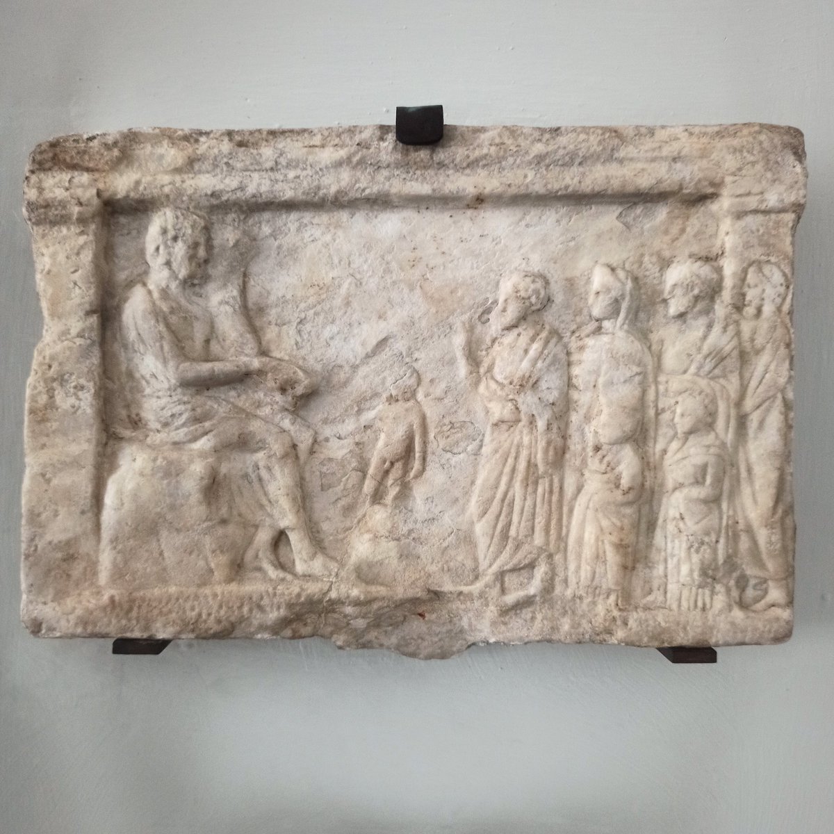 #ReliefWednesday Votive offering to the Agathodaimon (Good Genius), Greek work of the first half of the 4th century BC, Teodoro Correr collection, on display in room 17 #museum #Venice #Archaeology