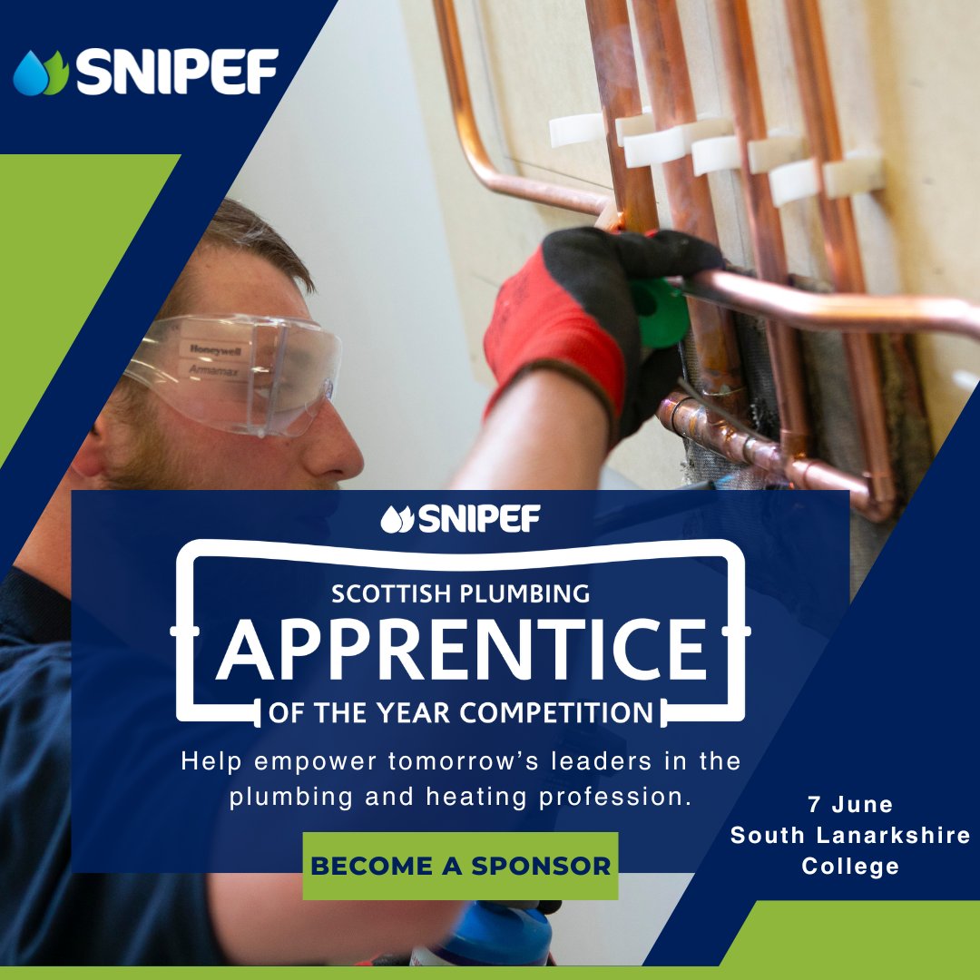 𝗖𝗥𝗔𝗙𝗧𝗜𝗡𝗚 𝗘𝗫𝗖𝗘𝗟𝗟𝗘𝗡𝗖𝗘, 𝗦𝗛𝗔𝗣𝗜𝗡𝗚 𝗙𝗨𝗧𝗨𝗥𝗘𝗦 🚰 Join us for the Scottish Plumbing Apprentice of the Year competition on 7 June at @SLCek! 🗓️ Discover the fusion of passion and skill as participates showcase their talents across copper, lead, and…