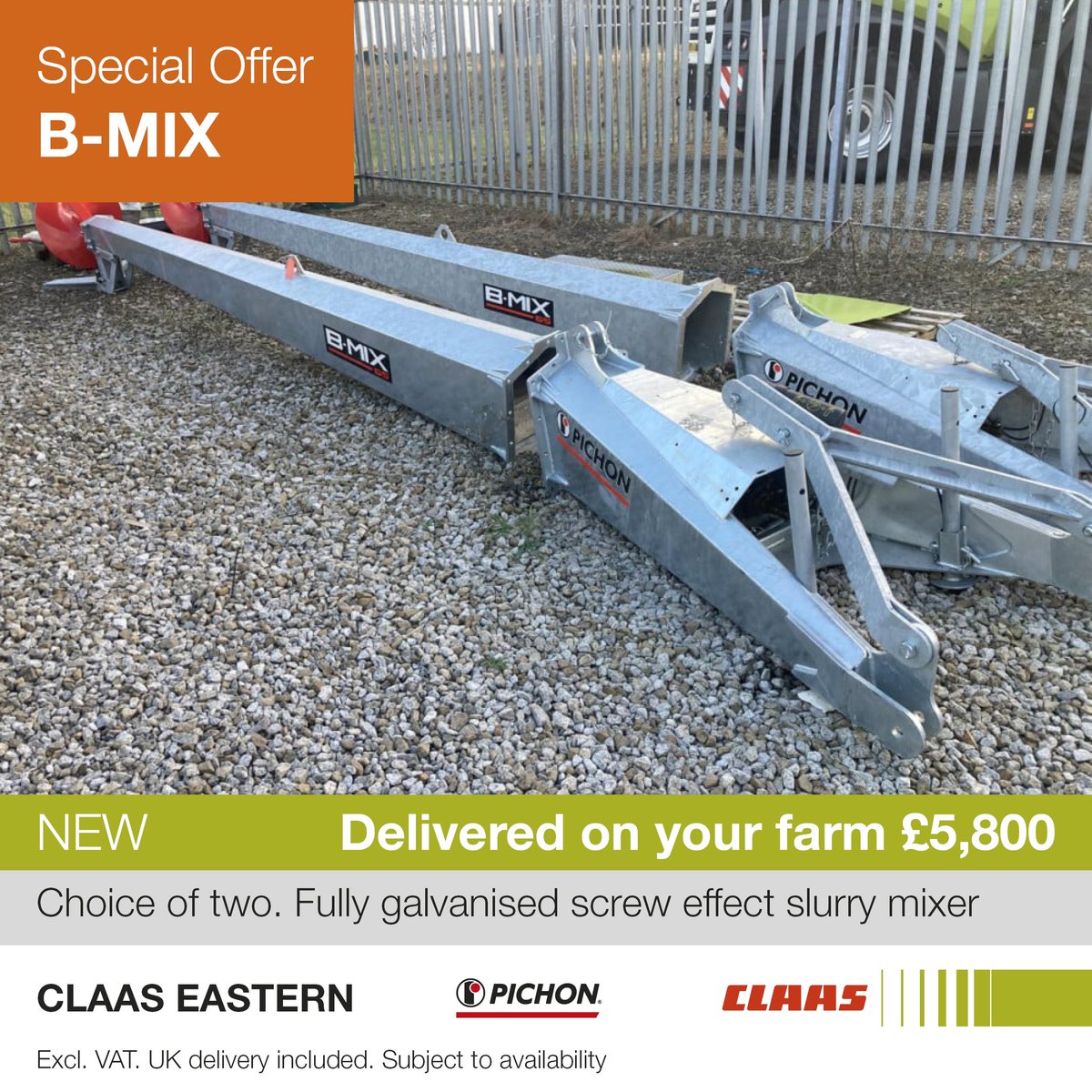 Two left in stock Buy your Slurry mixer at 2023 price only at CLAAS EASTERN order via your CLAAS EASTERN salesman or email Richard.sharman@claas.com £5800 +vat each