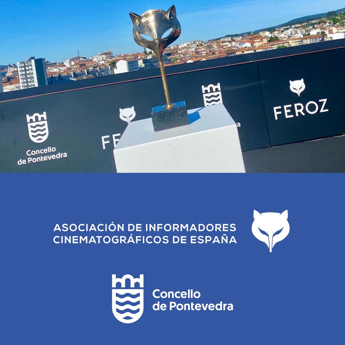 ¡Pues ya es oficial!
Mi ciudad, PONTEVEDRA, será la sede de los @PremiosFeroz durante los dos próximos años, con actividades culturales previas 🎊

La cita será el 25 de enero