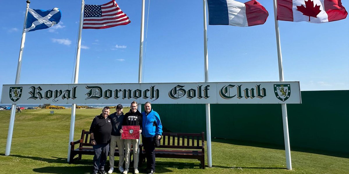 Congrats to Canadian visitor Douglas Bricknell, who holed his tee shot on the 13th hole. Douglas, who was playing with fellow @CuttenFields members, his father Wayne and good friends Rick and David Jamieson, holed his 148yd wedge shot. Read more: bit.ly/BricknellAce