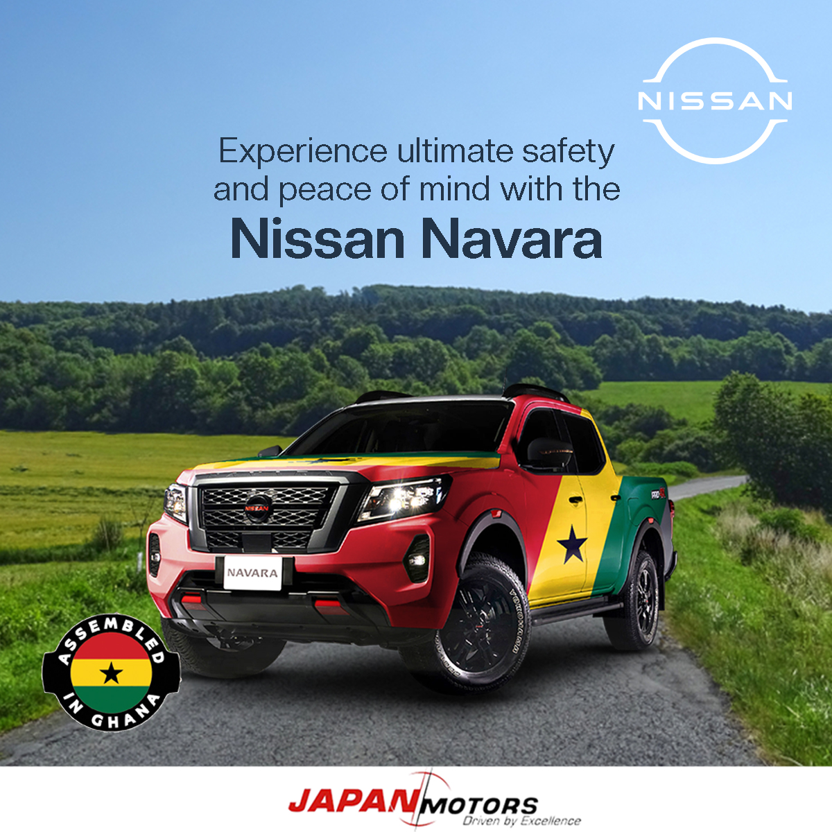 Experience ultimate safety and peace of mind with the Nissan Navara. Equipped with advanced safety features, it's your perfect companion on every journey.💯 Book a test drive: nissanghana.com/en/shop-home/b… Call our hotline📞:0244338393 #JapanMotors #NissanGhana #NissanJourney