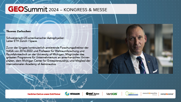 Keynote mit Thomas Zurbuchen

Wir starten den GEOSummit am 15. Mai 2024 mit einem Knall 💥 ! Thomas H. Zurbuchen wird unsere Veranstaltung mit einem fesselnden Keynote eröffnen.

Alle Informationen zum GEOSummit: geosummit.ch/de/geosummit-2…