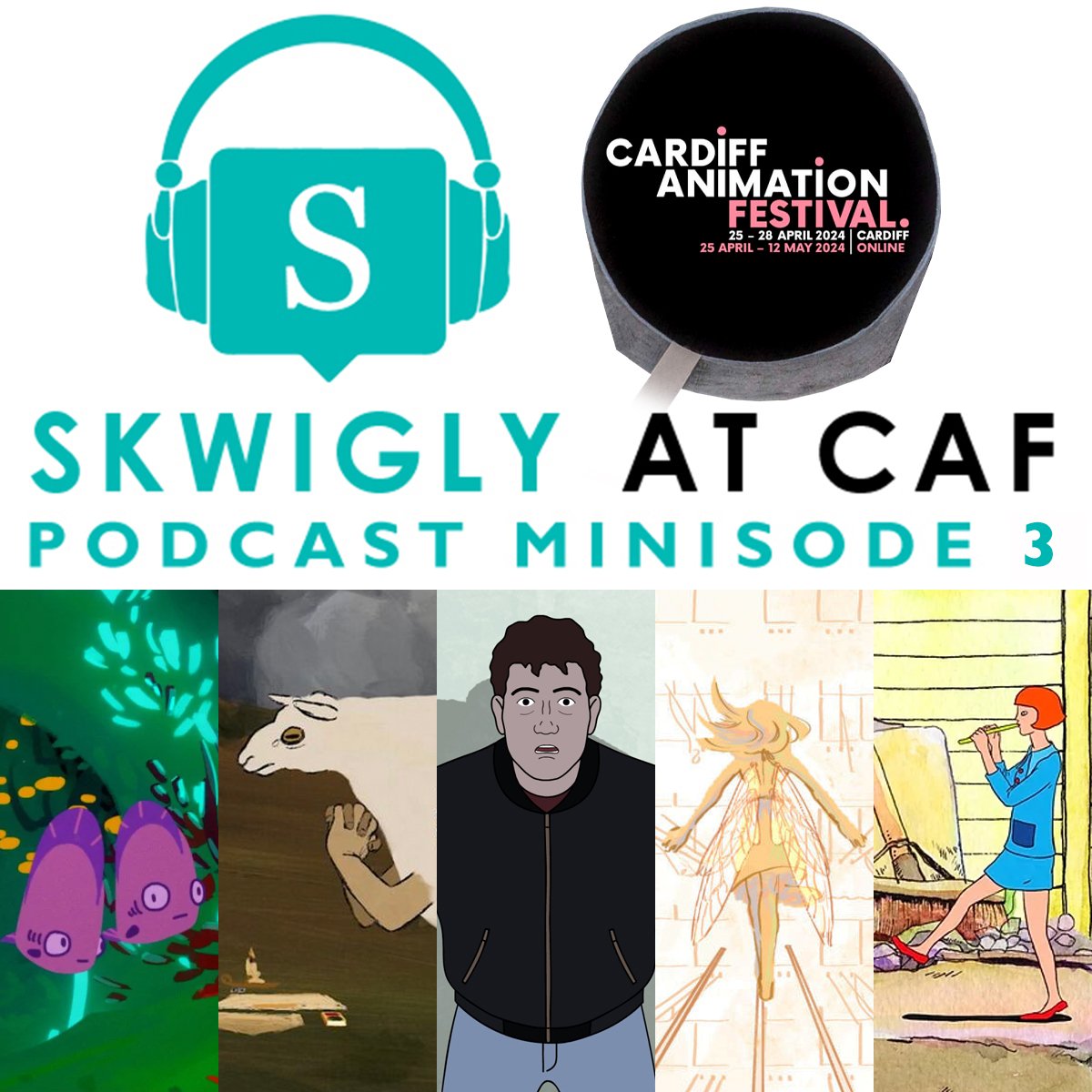 Our @CardiffAnimFest podcast minisodes conclude today with our final Animators Brunch session of 2024! Featuring @ajoshhicks, Hoching Kwok, Gus Andrews, @qianhui_yuu and Best Student Short winner @tovaperson (Offerlamm)