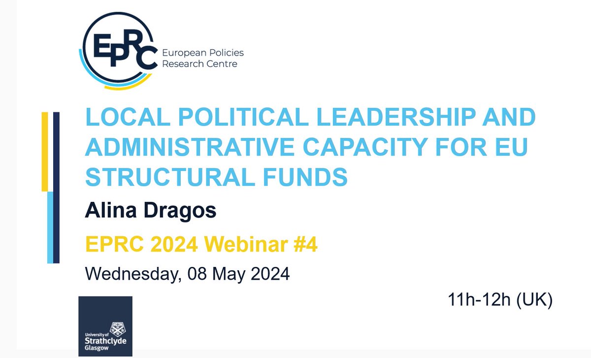 eprc_eu's tweet photo. 🖥Our webinar on Local Political #Leadership and #AdministrativeCapacity for #EU #structuralfunds by Alina Dragos will be starting soon!

🧵Follow this thread for key messages. https://t.co/1s7JsuQNiJ