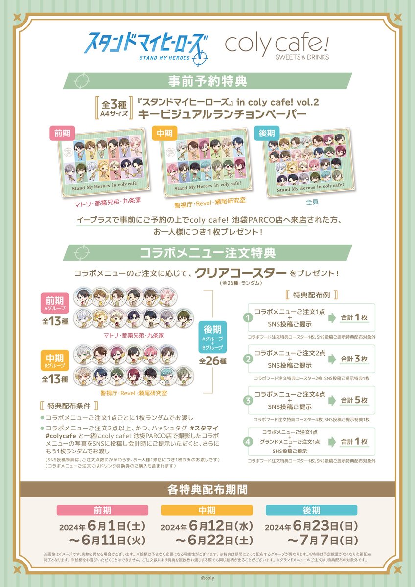 スタマイ コースター SNPカフェ スタマイ コースター SNPカフェ（スタンドマイヒーローズ』×THE