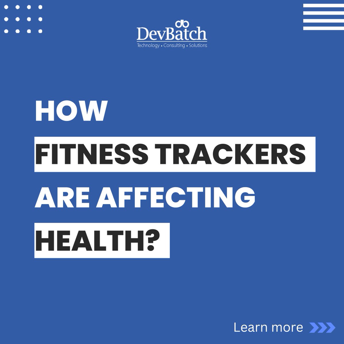 devbatchinc's tweet image. Living a healthier life, one step at a time!

Fitness trackers can be a great tool to track progress, improve sleep, and even make healthier choices.

Listen to your body, and don&apos;t stress about the numbers!

#health #FitnessTracker #smartWatches #DevBatch