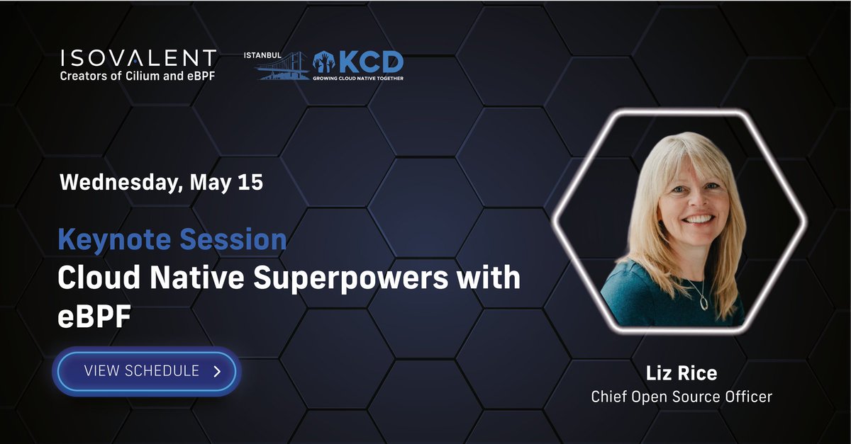 Meet us in Turkey at #KCDDay Istanbul on May 15 and join @lizrice for her keynote session “Cloud Native Superpowers with eBPF”🎤. Learn more here: isovalent.site/44wAOa4