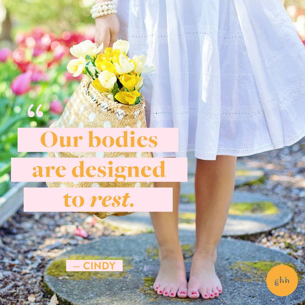 Rest is a gift—a good gift from our Creator who knows exactly what we need. - Cindy

#godhearsher
#dailydevo
#rest