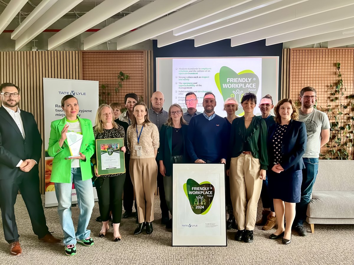 Respect and appreciation. Tate &amp; Lyle Global Shared Services with Friendly Workplace Awards 2024 #FriendlyWorkplace #employerbranding #MarkaPracodawcy <a href="/FriendlyWorkpla/">Friendly Workplace®</a>
