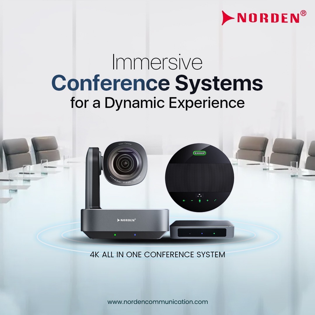 Norden’s New 4K all-in-one system is designed with a hassle-free set up, plugging straight into your computer with no complicated software, bringing everyone together with crystal-clear video and crisp audio. 

#nordencommunication #AllInOneConference  #NordenConference
