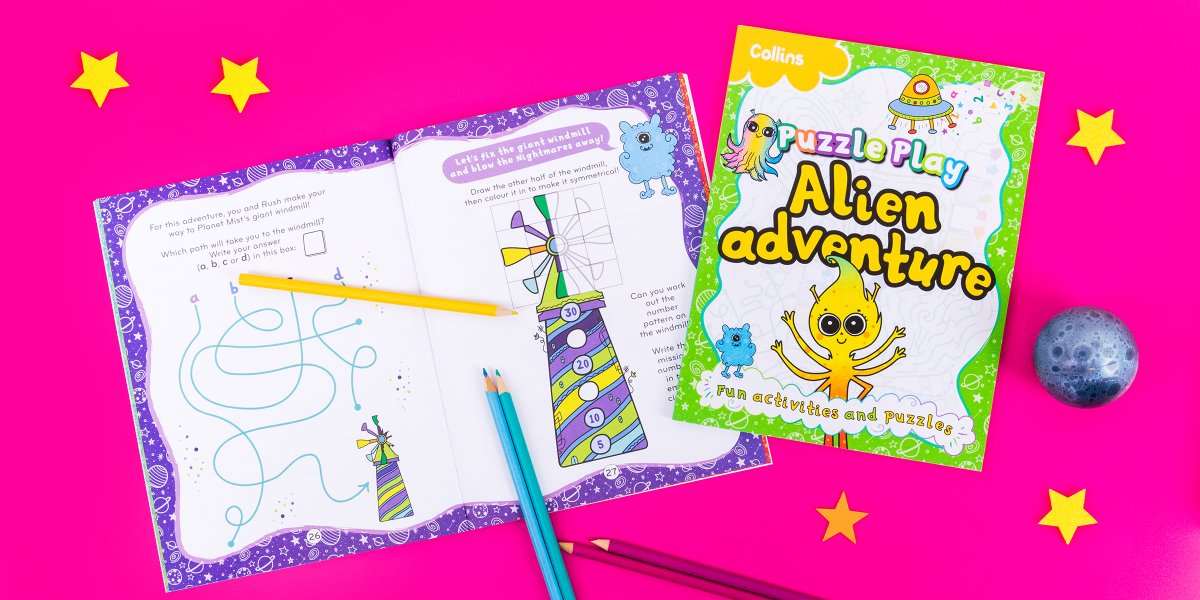 Are you ready for an puzzle book that’s out of this world? 🛸 Zoom across the Elzzup Galaxy, solving puzzles and collecting clues. Crack the secret code to reveal a special alien message at the end! Pre-order Puzzle Play Alien Adventure today: ow.ly/RQzj50RsgbR