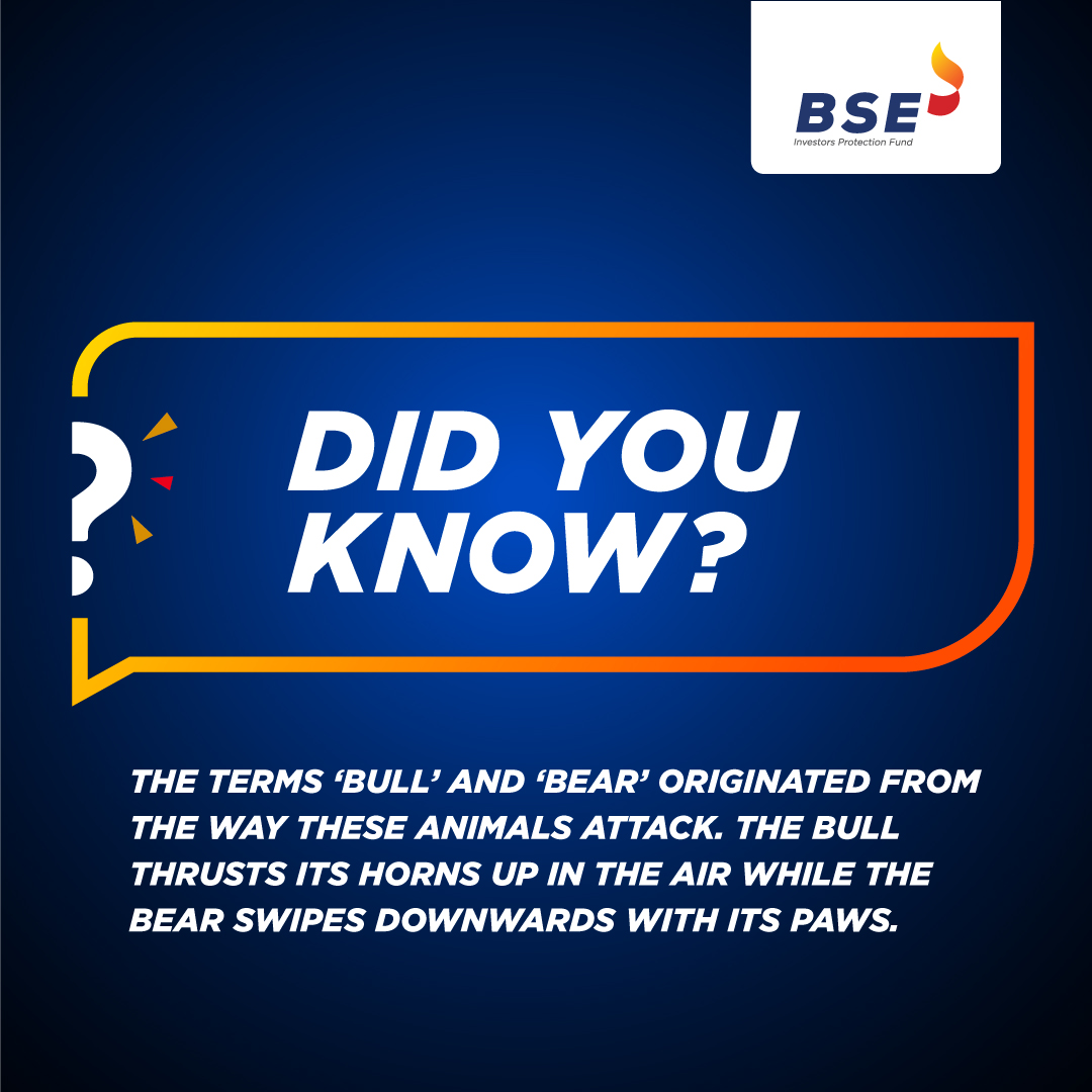 #DidYouKnow Many might wonder how the term bull and bear get their names from. Here’s how! #BSE #BSEIndia #Bull #Bear