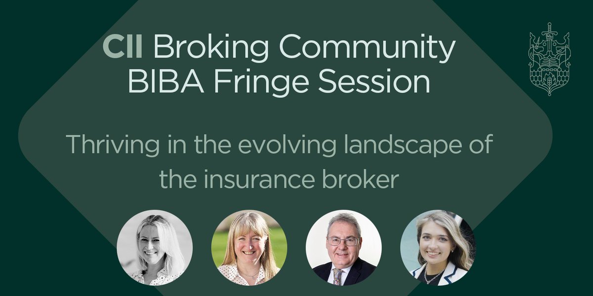 CIIBroking's tweet photo. The CII Broking Community will host a Fringe Session at this year's BIBA conference, offering key insights on navigating the broking profession, in an opportunity to grow and learn from each other. 

Thursday 16th May, 1-1.30pm on the Fringe Stage. https://t.co/saXFCfs1tS