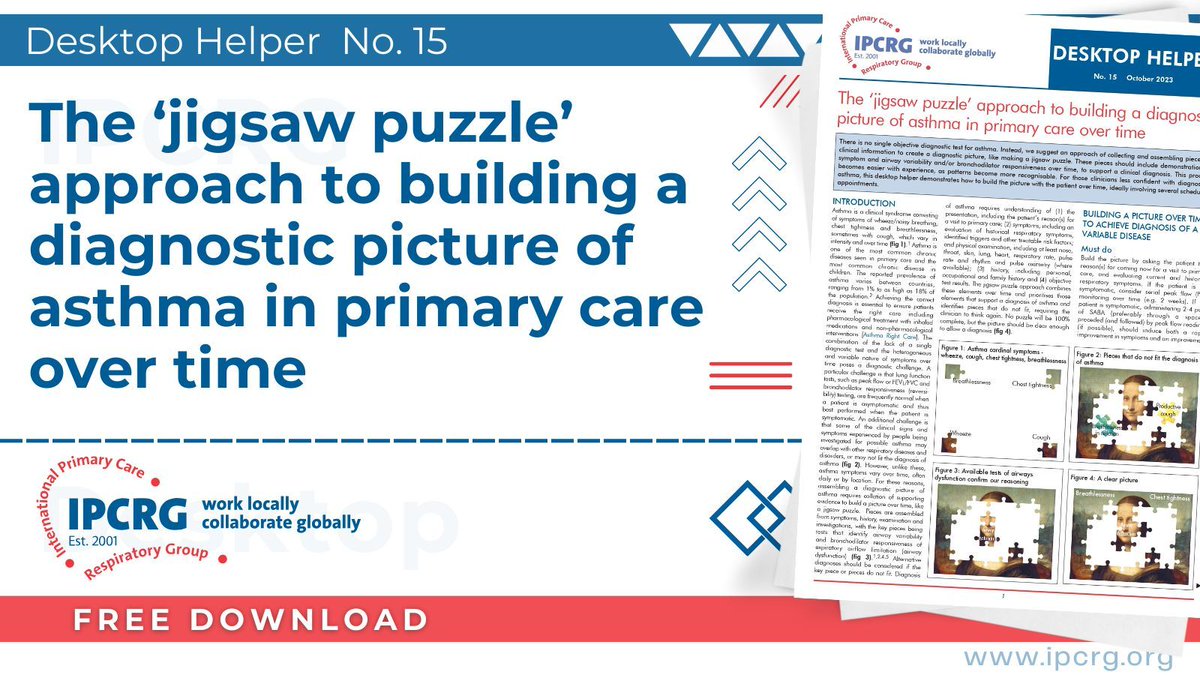 Diagnosing asthma is not easy because it is a variable condition and there is no single objective test. Our desktop assistant is available in English, French, Spanish, Brazilian Portuguese, Vietnamese, Italian, Chinese, Thai and Vietnamese. 
Learn more at 
buff.ly/3u25GkL