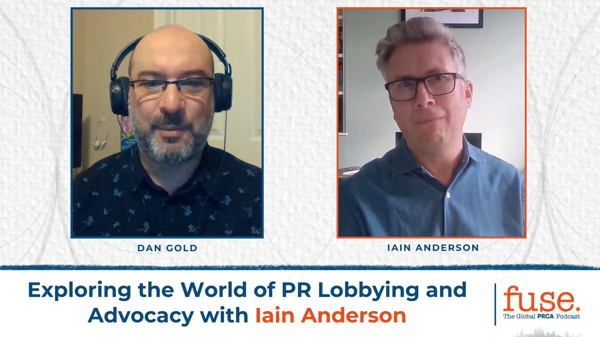 🆕Episode! Join Co-host @Dangoldmedia in a captivating discussion with @iain_w_anderson, Co-Founder & Executive Chairman of @CiceroGlobal, on the latest episode of Fuse, the global podcast for PRCA. Listen now! 📺 ow.ly/KJw650Ryfiq 🎙 ow.ly/xnL550Ryfip