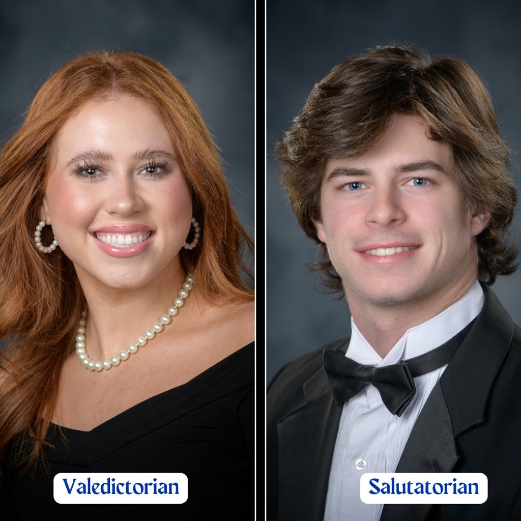 Congratulations to the 2024 St. Frederick High School Valedictorian, Charlize Richardson, and the 2024 St. Frederick High School Salutatorian, Garrett Taylor! #SFHSWarriors #SFHSClassof2024  #WarriorProud