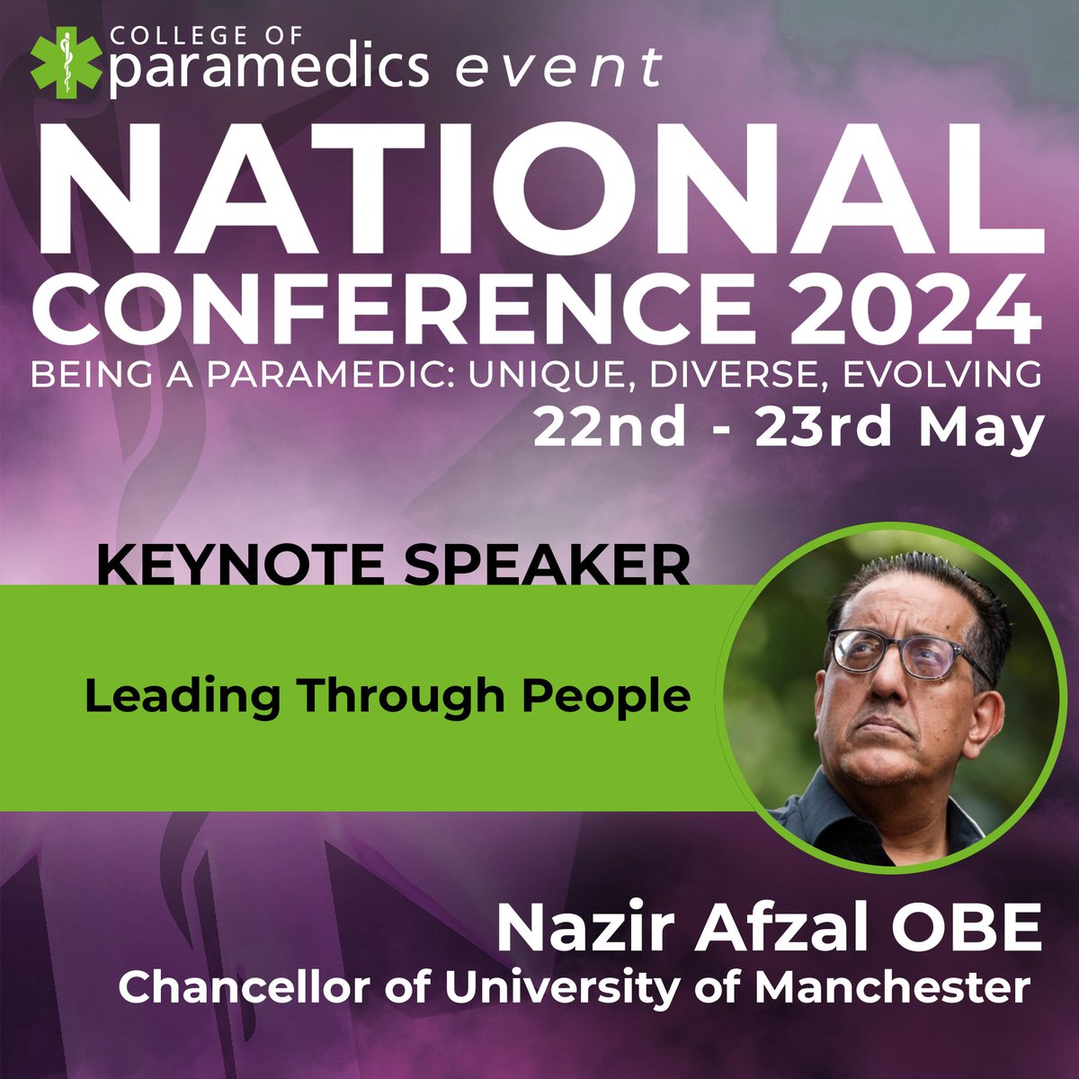College of Paramedics (@paramedicsuk) on Twitter photo We're so close now! Got your ticket yet? 🎟️
Join us as Nazir covers 'Leading Through People' - sharing his story and exploring his perspective on culture within the emergency services 🚑
More info and booking here 👉 bit.ly/3OyX24M
#ParamedicsUK #ParaCon24 We're so close now! Got your ticket yet? 🎟️
Join us as Nazir covers 'Leading Through People' - sharing his story and exploring his perspective on culture within the emergency services 🚑
More info and booking here 👉 bit.ly/3OyX24M
#ParamedicsUK #ParaCon24