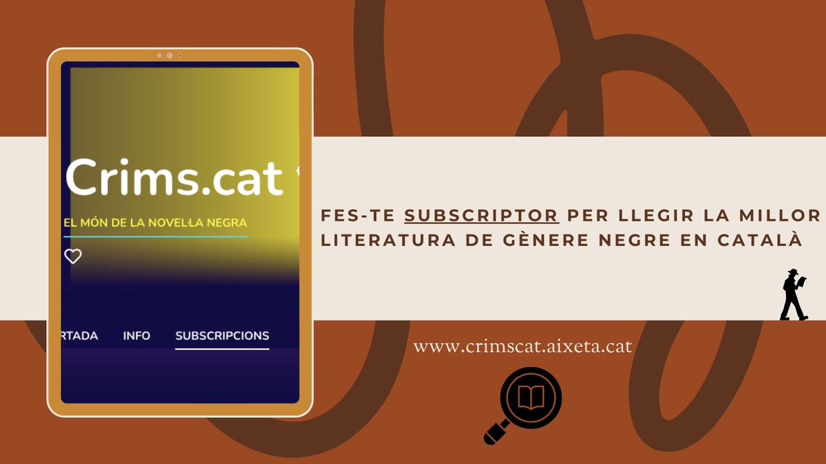 crimscat's tweet image. 💻Voleu rebre les nostres novetats editorials, llibres de fons, capítols en exclusiva, relats, i un munt de material de Crims.cat?
Coneix els cinc nivells de subscripcions a crimscat.aixeta.cat