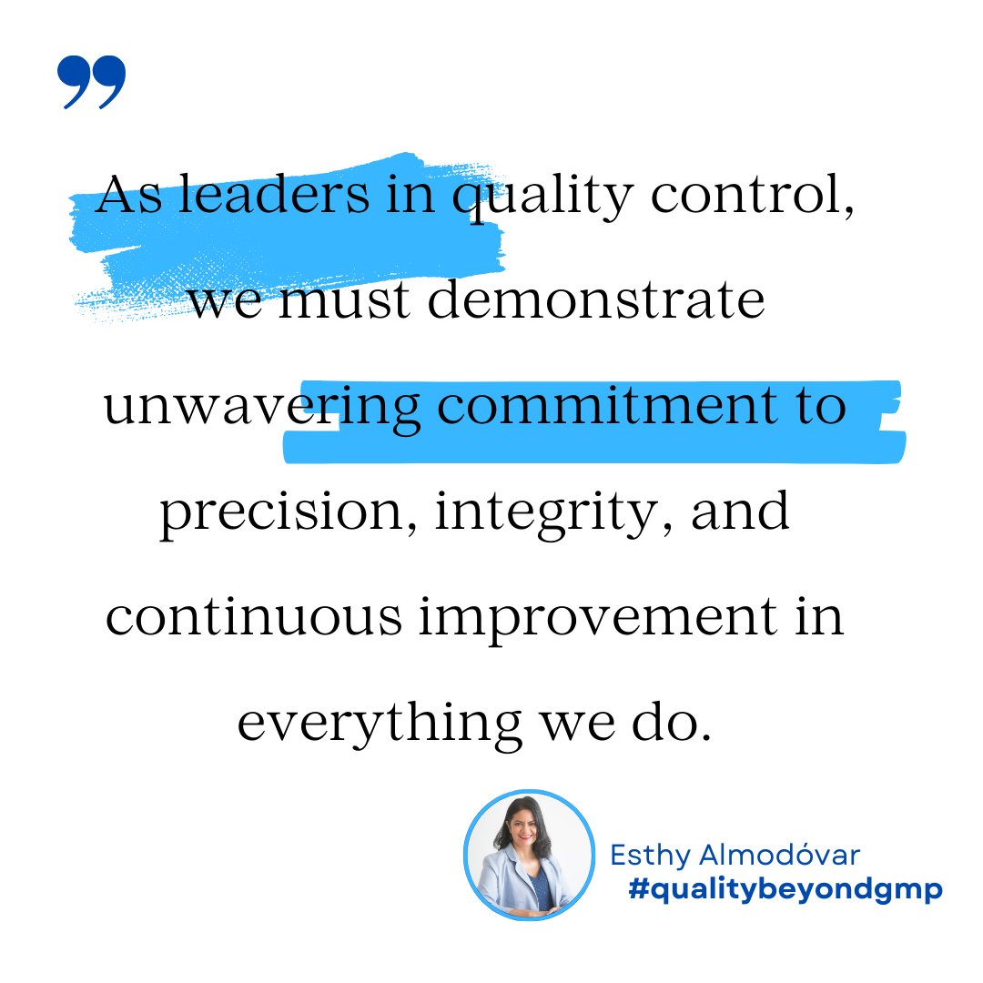 EsthyAlmodovar's tweet photo. Como líderes en control de calidad, debemos demostrar un compromiso inquebrantable con la precisión, la integridad y la mejora continua en todo lo que hacemos.
#qualitybeyondgmp #qualityculture #biotechnología #farmaceutica #qualitycontrol https://t.co/bbnCOMhnfK