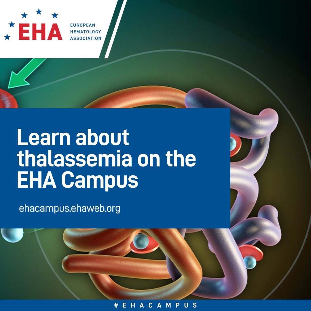 On #WorldThalassemiaDay, why not take advantage of what we offer through the #EHACampus? You can learn more about #Thalassemia through our: 📚 Courses 🎙️ Podcasts 🧪 Clinical cases 📁 Schemas  Find it all here: ehaedu.org/Campus_Thalass…