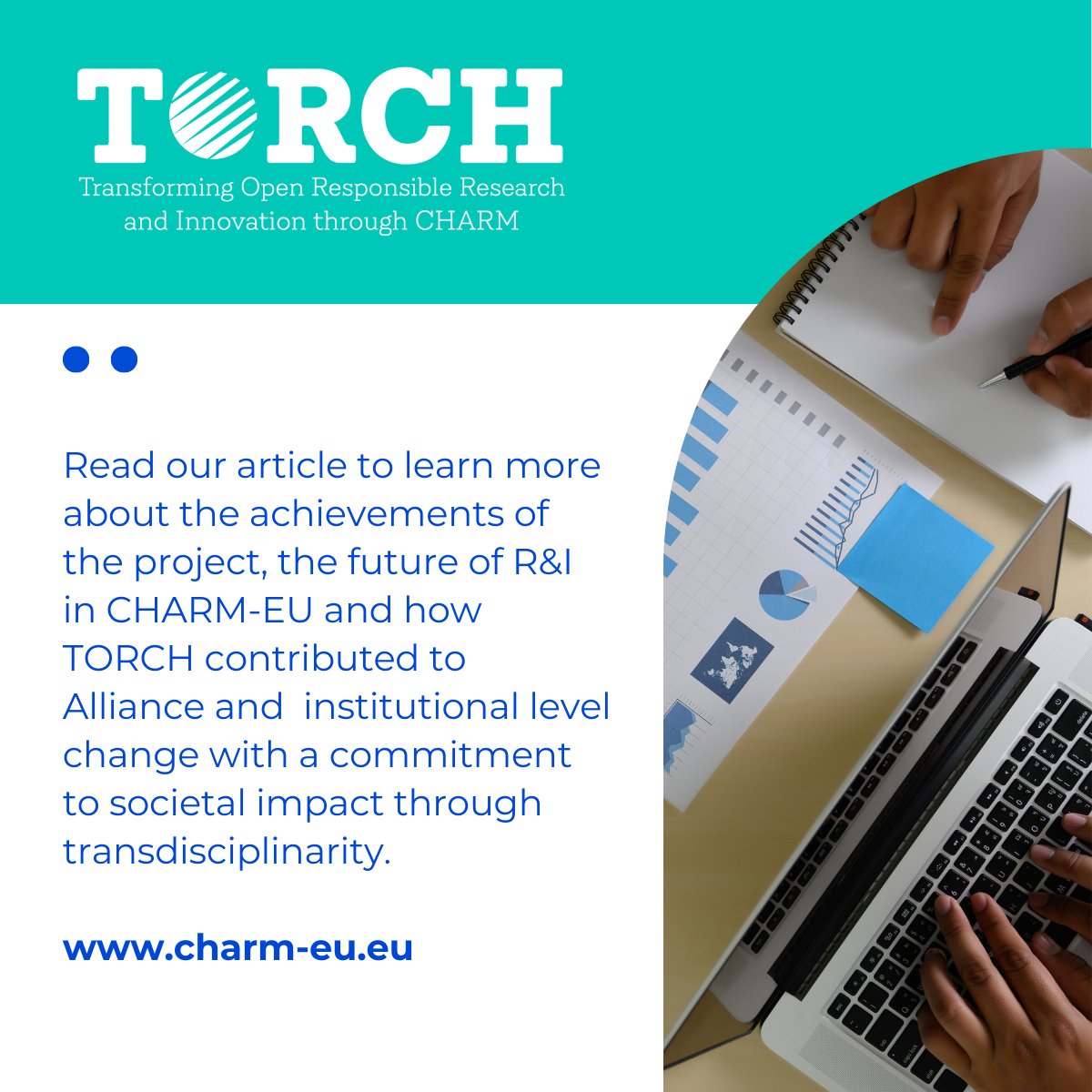 Developing the R&I dimension of CHARM-EU, our TORCH project was successfully completed. 🎉 Learn more about: ✅ the results of the project ✅ its contribution to societal, Alliance-level and institutional changes ✅ the future of R&I within CHARM-EU 🔗 bit.ly/44Ed2sX