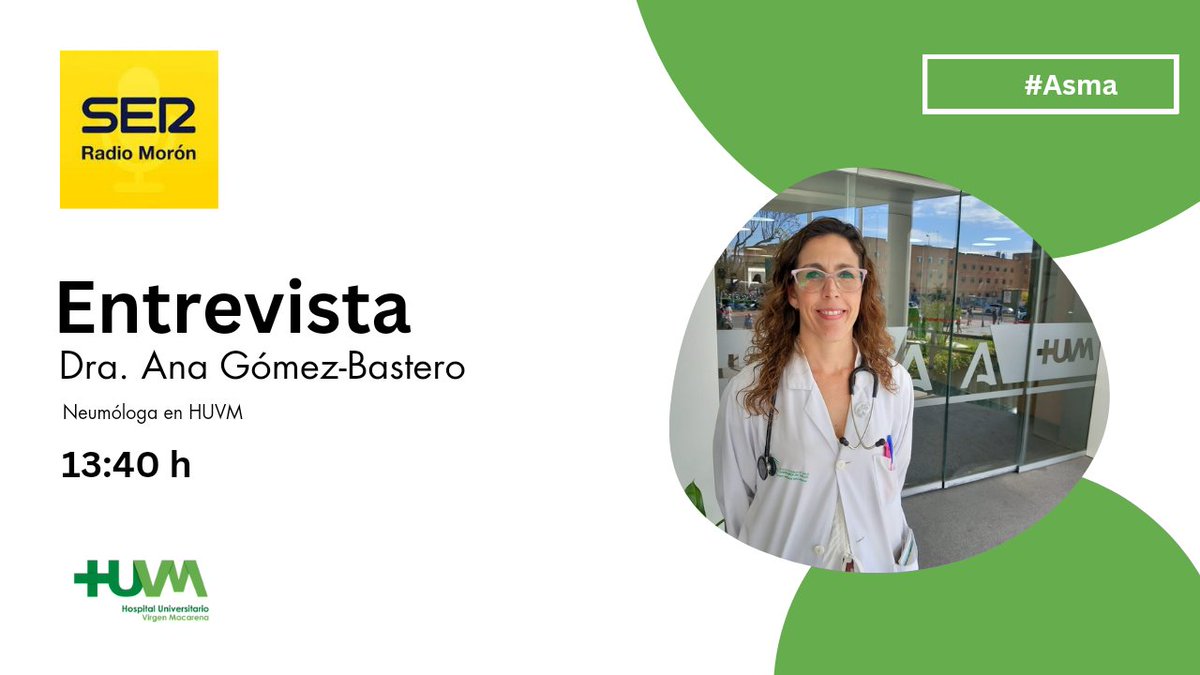 📻 No te pierdas la entrevista a la Dra. Ana Gómez-Bastero de @neumo_macarena en @RadioMoronSER #diamundialdelasma