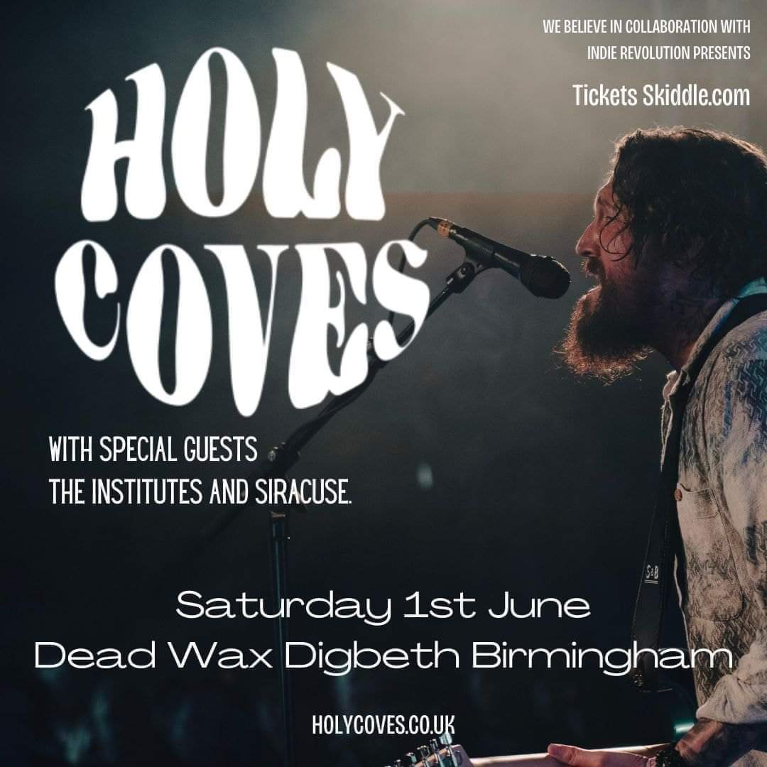 ‼️ BIRMINGHAM ‼️ ‼️ 1 MONTH TO GO ‼️ There's only 1 month to go until we make our Birmingham debut at @DeadWaxDigbeth With support from the fantastic @theinstitutesuk & @siracusemusic Grab your tickets ASAP 🎟 👇 linktr.ee/HolyCoves @WeBelieveMusic @IndieRevUK