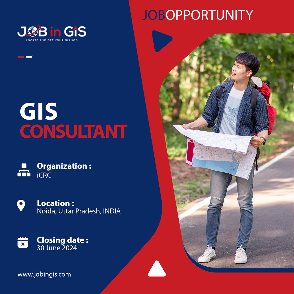 #jobingis : iCRC is hiring a GIS Consultant
📍 : #Noida, #UttarPradesh  #India 

Apply here 👉 : jobingis.com/jobs/gis-consu…

#Jobs #mapping #GIS #geospatial #remotesensing #gisjobs #Geography #cartography