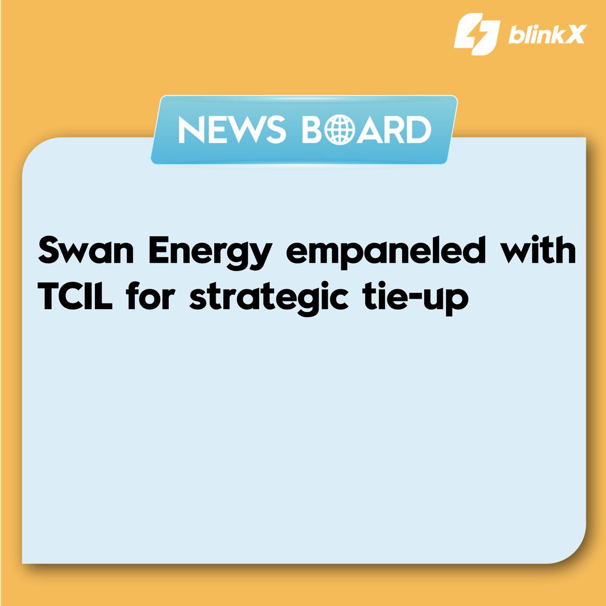Swan Energy Limited has been empaneled with the Telecommunications Consultants India Limited (A Government of India Enterprise) for a strategic tie-up.

#SwanEnergy #TCIL #communications #tieup
#partnership #company #rupee #launch #news #finance #marketupdates #stocks
