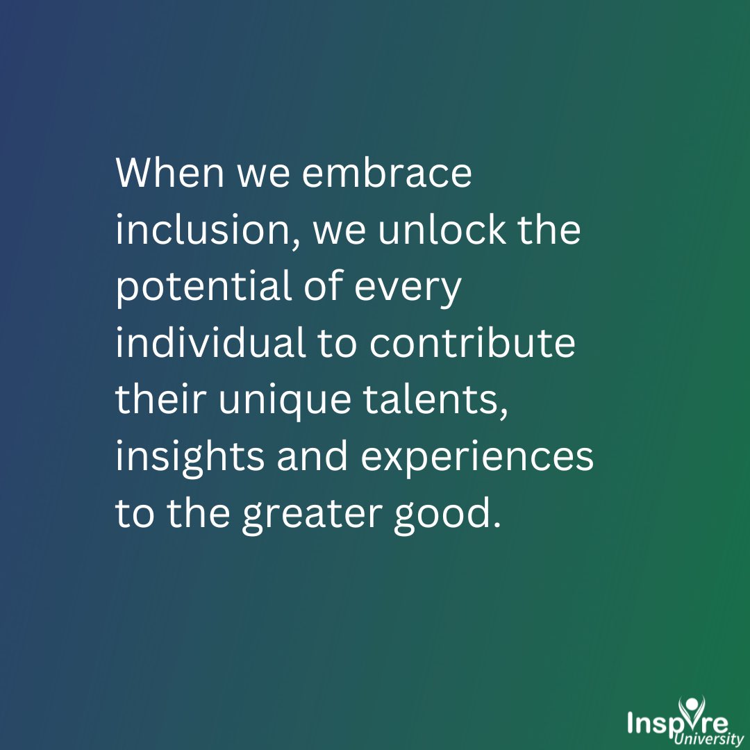 When we embrace inclusion, we unlock the potential of every individual to contribute their unique talents, insights and experiences to the greater good. #InspireU #DisabilityInclusion #DisabilityAction #InspirationalSpeaker #MotivationalSpeaker