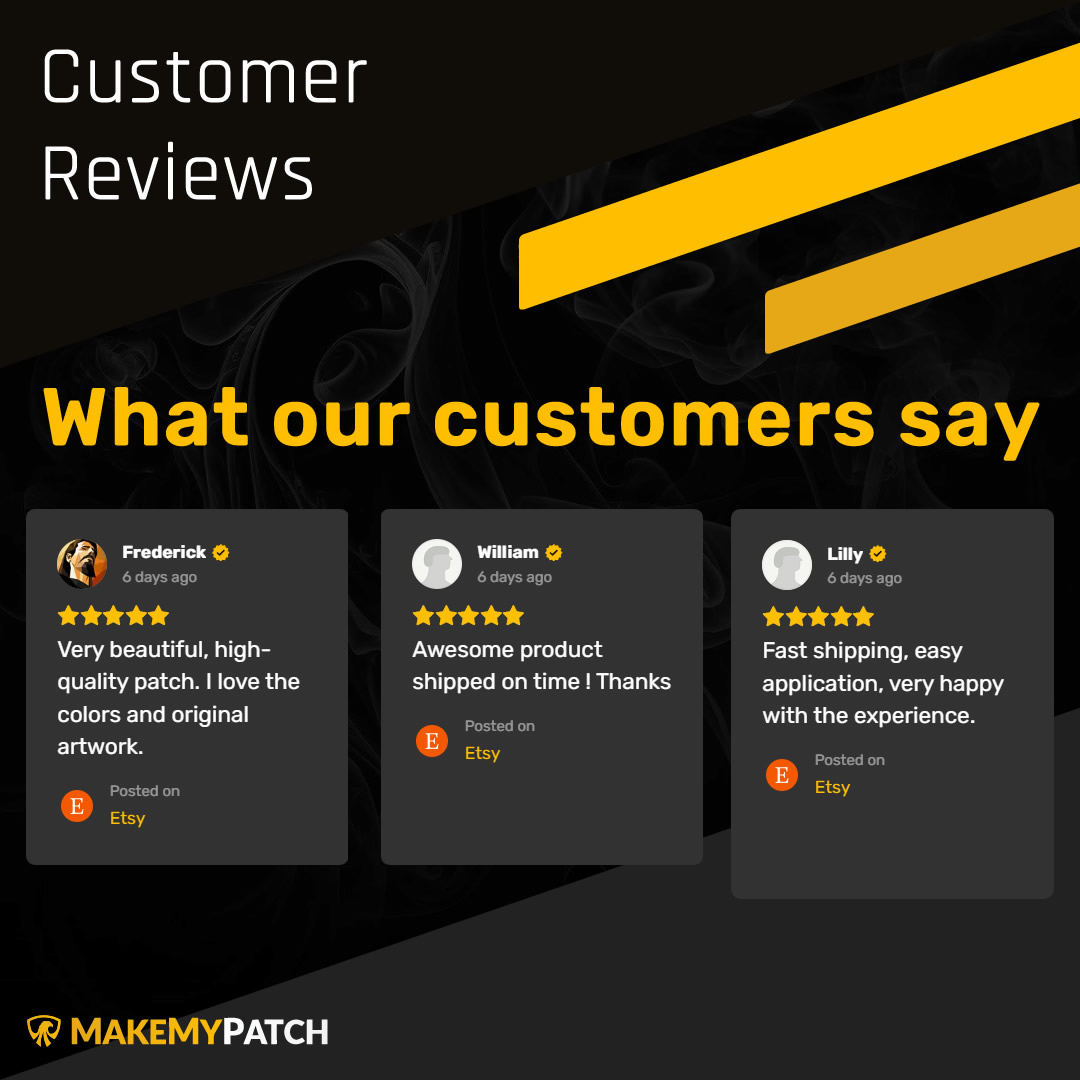 Let our customers be your guide! 🌟✨

Check out the glowing reviews from people who have experienced the quality and service at MakeMyPatch. 

#CustomerSatisfaction #MakeMyPatchReviews #HappyCustomers #MakeMyPatch #MakeMyPatchNow