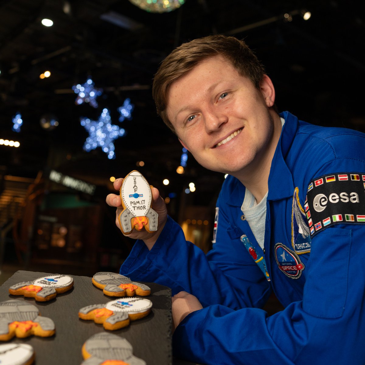 🚀 T-2 days until #MissionBake launches on @instagram on Friday 10 May. 🍰 @joshpsmalley's first space-themed bake is going to be gingerbread rockets, inspired by Thor Able and Blue Streak in our Rocket Tower and made in his Science Kitchen @uniofleicester.